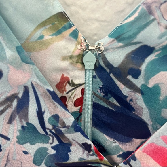 Parker Black reba floral mini dress polyester Size 6 - Picture 8 of 14